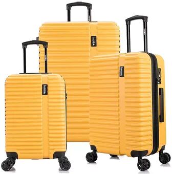 InUSA Ally 3-Piece Hardside Spinner Luggage Set, Orange, 3 Pc Set