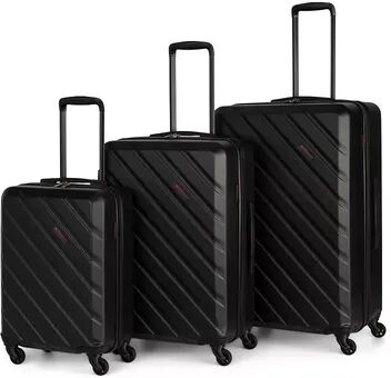 Swiss Mobility AHB Collection 3-Piece Hardside Spinner Luggage Set, Black, 3 Pc Set