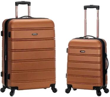 Rockland 2-Piece Hardside Spinner Luggage Set, Brown, 2 Pc Set