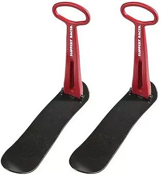 Slippery Racer Kids Foldable Downhill Winter Ski Scooter Snow Sled, Red (2 Pack), Brt Red