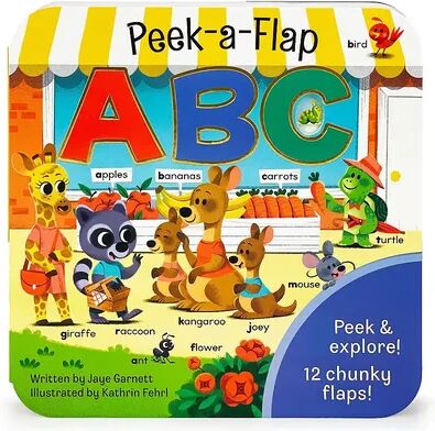 Unbranded ABC Peek-a-Flap Animals Hardcover Children's Book, Multicolor