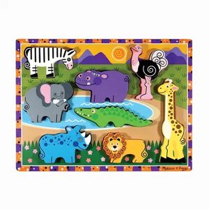 Melissa & Doug Safari Chunky Puzzle, Multicolor
