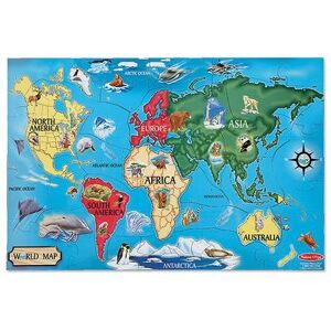 Melissa & Doug 33-pc. World Map Floor Puzzle, Multicolor