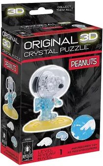 University Games 3D Crystal Puzzle - Peanuts Astronaut Snoopy 35-Pieces, Multicolor