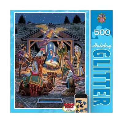Masterpieces Holy Night 500-pc. Holiday Glitter Puzzle by MasterpiecesPuzzles, Multicolor