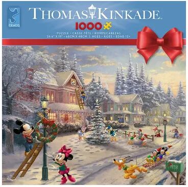 Unbranded Disney Victorian Mickey Christmas 1000-pc. Puzzle by Thomas Kinkade, Multicolor