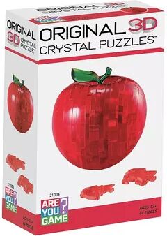 AREYOUGAMECOM 3D Apple 44-Piece Crystal Puzzle, Multicolor