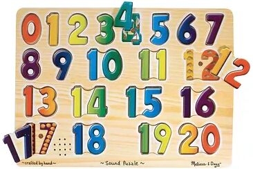 Melissa & Doug Numbers Sound Puzzle, Multicolor