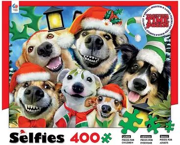 Ceaco 400-piece Holiday Dog Selfies Together Time Puzzle, Multicolor