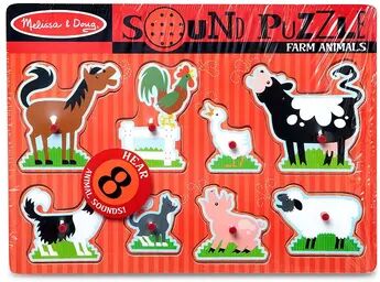 Melissa & Doug Melissa and Doug Farm Animals Sound Puzzle, Multicolor