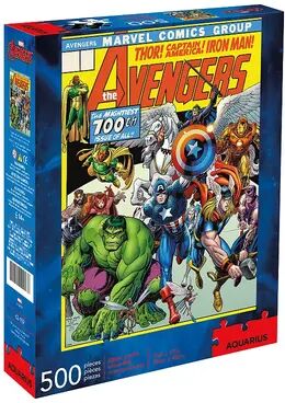 Aquarius Marvel Avengers Classic Comic Cover 500-Piece Puzzle, Multicolor