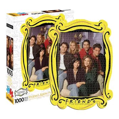 Aquarius Friends TV Show 1000-Piece Shaped Puzzle, Multicolor