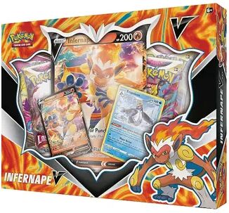 Unbranded The Pokémon TCG Infernape V Box with 4 Booster Packs, Multicolor