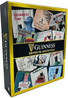 Front Porch Classics 1000-Piece Guinness Foil Accented Puzzle Coaster, Multicolor