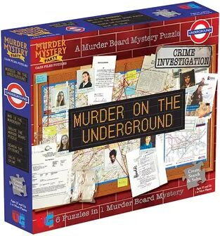 University Games Murder Mystery Party Case Files Puzzles - Murder on the Underground: 1000 Pcs, Multicolor