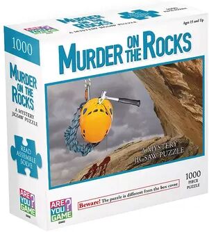 AREYOUGAMECOM Murder on the Rocks Classic 1000-Piece Mystery Jigsaw Puzzle, Multicolor