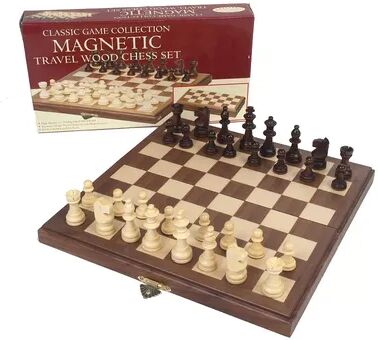 University Games Travel Magnetic Walnut Chess Set by University Games, Multicolor