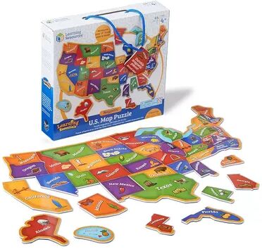 Learning Resources Magnetic U.S. Map Puzzle, Multicolor