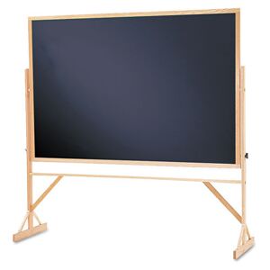 Quartet Reversible Chalkboard, 72 X 48, Black Surface, Oak Frame ( QRTWTR406810 )