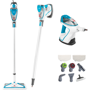 BISSELL PowerFresh Slim 3-in-1 Scrubbing & Sanitizing Steam Mop White/Blue Accents 2075A BISSELL PowerFresh Slim 3-in-1 Scrubbing & Sanitizing Steam Mop White/Blue Accents 2075A