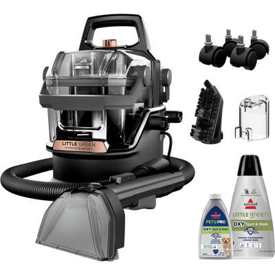 BISSELL Little Green HydroSteam Pet Portable Carpet Cleaner Exclusive Bundle Titanium/Copper Harbor Accents 3605F BISSELL Little Green HydroSteam Pet Portable Carpet Cleaner Exclusive Bundle Titanium/Copper Harbor Accents 3605F