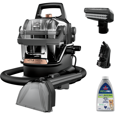 BISSELL Little Green HydroSteam Pet Portable Carpet Cleaner Titanium/Copper Harbor Accents 3618 BISSELL Little Green HydroSteam Pet Portable Carpet Cleaner Titanium/Copper Harbor Accents 3618