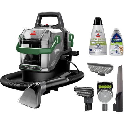 BISSELL Little Green Pet Pro Portable Carpet Cleaner Exclusive Bundle Titanium/Dark Grass Accents 39071 BISSELL Little Green Pet Pro Portable Carpet Cleaner Exclusive Bundle Titanium/Dark Grass Accents 39071