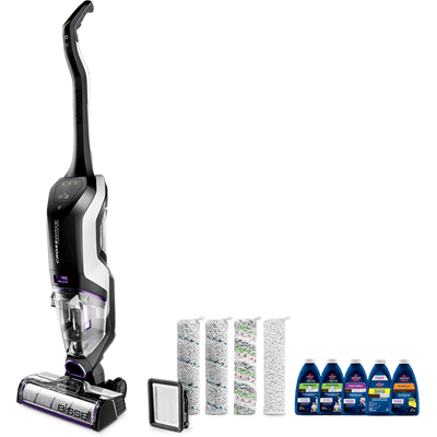 BISSELL CrossWave Cordless Premier All-In-One Multi-Surface Cleaner Black/Pearl White/ Grapevine Purple Accents 2597 BISSELL CrossWave Cordless Premier All-In-One Multi-Surface Cleaner Black/Pearl White/ Grapevine Purple Accents 2597