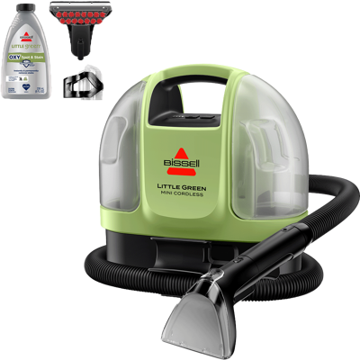 BISSELL Little Green Mini Cordless Portable Carpet Cleaner Tea/Black Accents 4015 BISSELL Little Green Mini Cordless Portable Carpet Cleaner Tea/Black Accents 4015