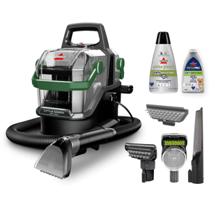 BISSELL Little Green Pet Pro Portable Carpet Cleaner Exclusive Bundle   Titanium/Dark Grass Accents   39071