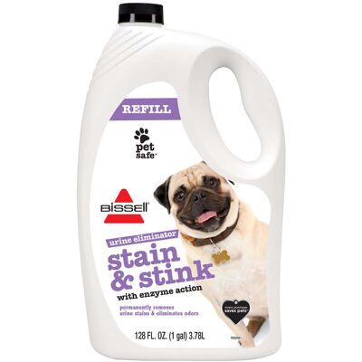 BISSELL Pet Stain & Stink Remover with Enzyme Action for Carpet Gallon Refill (128 oz) 2997 BISSELL Pet Stain & Stink Remover with Enzyme Action for Carpet Gallon Refill (128 oz) 2997
