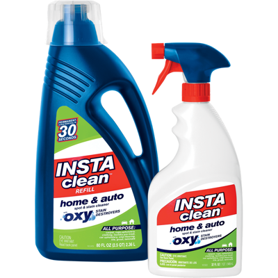 BISSELL INSTAClean Home & Auto Pre-treat Stain & Odor Remover, Size 32 oz Trigger bottle with 80 oz refill 2208 BISSELL INSTAClean Home & Auto Pre-treat Stain & Odor Remover, Size 32 oz Trigger bottle with 80 oz refill 2208