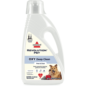 BISSELL Revolution PET OXY Deep Clean Free & Clear Upright Carpet Formula, Size 60 oz   4308