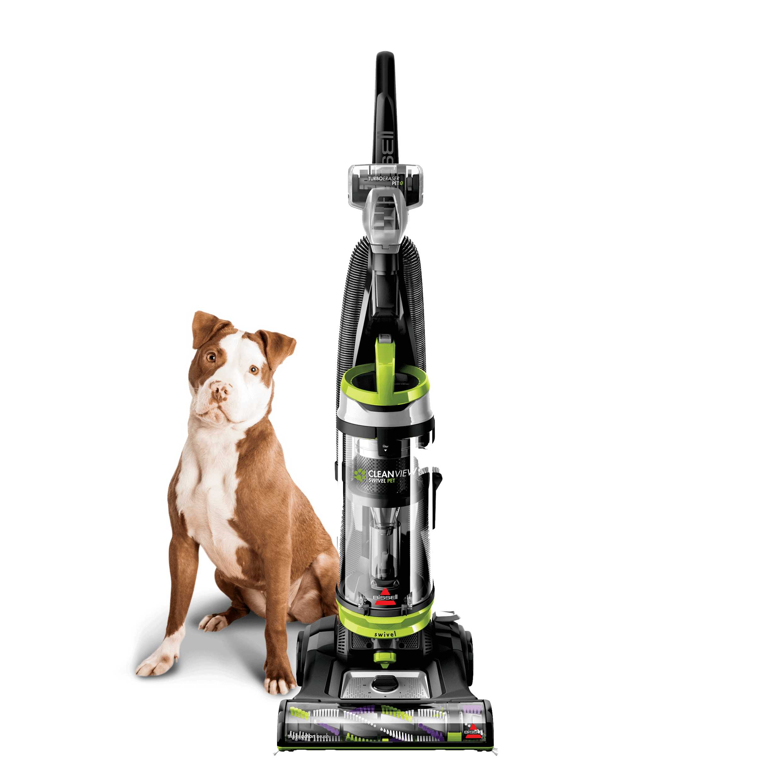 BISSELL CleanView Swivel Pet Bagless Vacuum Cleaner   Sparkle Silver/Chacha Lime   2316