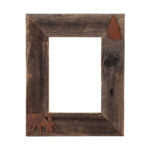 The Horse Fly Moose 2-Image Barnwood Picture Frame - 4&quot; x 6&quot; Portrait