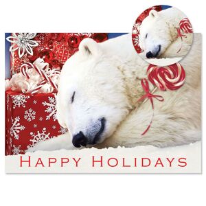 Colorful Images Polar Bear Christmas Cards - Personalized