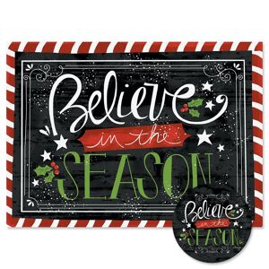 Colorful Images Believe In The Season Christmas Cards - Personalized