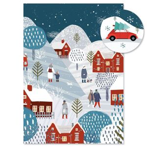 Colorful Images Winter Village Christmas Cards - Personalized