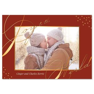 Colorful Images Red Joy Photo Christmas Cards - 20 Count