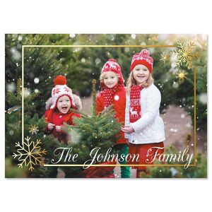 Colorful Images Golden Snowflake Christmas Cards - 20