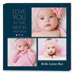 Colorful Images Love You Collage Custom Photo Canvas - 12x12