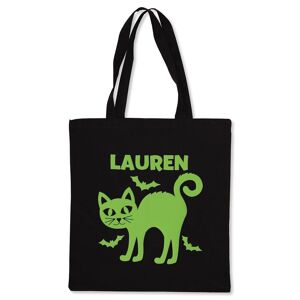 Colorful Images Personalized Cat Glow-in-the-Dark Halloween Treat Bag