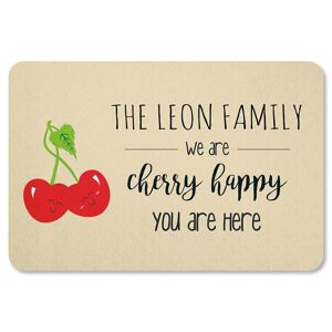Colorful Images Custom Cherry Happy Doormat