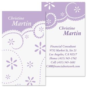 Colorful Images Aphrodite Double-Sided Business Cards-Lavender-475931A Lavender