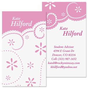Colorful Images Aphrodite Double-Sided Business Cards-Pink-475931B Pink