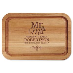 Current Catalog Mr. & Mrs. Engraved Wood Cutting Board