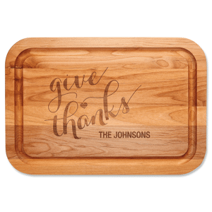 Current Catalog Give Thanks Engraved Wood Cutting Board