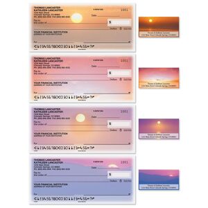 Current Catalog Sunset Splendor Single Checks With Matching Address Labels