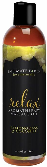 New Earth Trading Intimate Earth Relaxing Massage Oil - 240 ml Coconut & Lemongrass