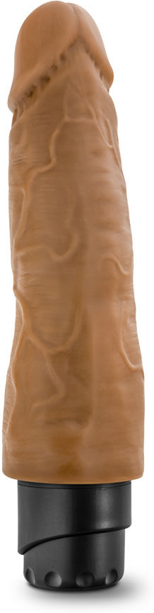 Blush Novelties Dr. Skin - Cock Vibe 14 - 8 Inch Vibrating Cock - Mocha